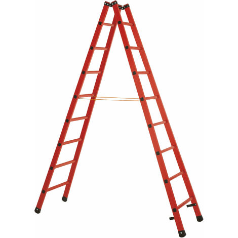 Iller GFK Vollkunststoff Stehleiter 2x8 Sprossen