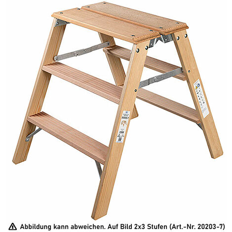 Iller Holz- Gipserbock, beidseitig begehbar mit großer Standfläche 2x2 Stufen und 2,45m AH