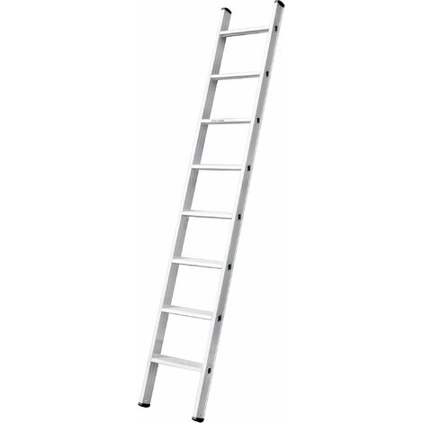 Iller Stufen-Anlegeleiter Alu Ergo Plus ohne Traverse mit 8 Stufen 3,33m AH