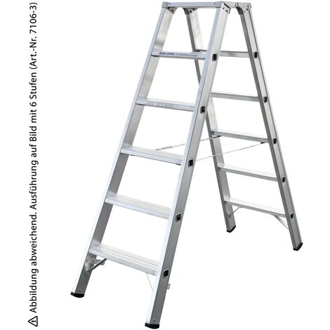 Iller Stufenstehleiter mit 2x4 Stufen 2,50m AH