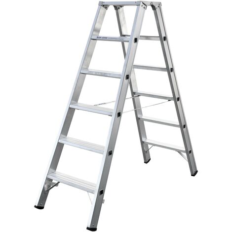 Iller Stufenstehleiter mit 2x6 Stufen 2,95m AH