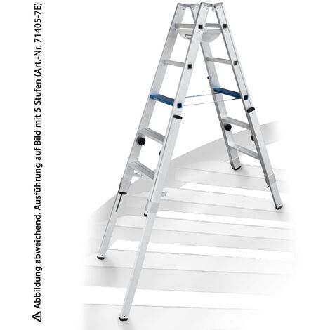 Iller Treppenhausleiter Multilift Ergo Plus eloxiert 2x8 Stufen