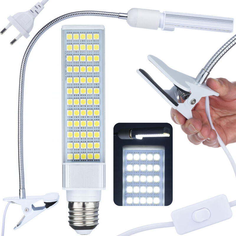 Illuminatore per microscopio a collo di cigno con clip 60xLED