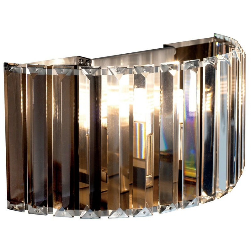 Illuminati Crystalline Applique murale à del Suspension à del Nickel satiné