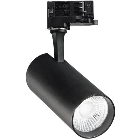 Illuminazione A Binario Contemporanea Fox Alluminio Nero Led 15W 4000K Ip20