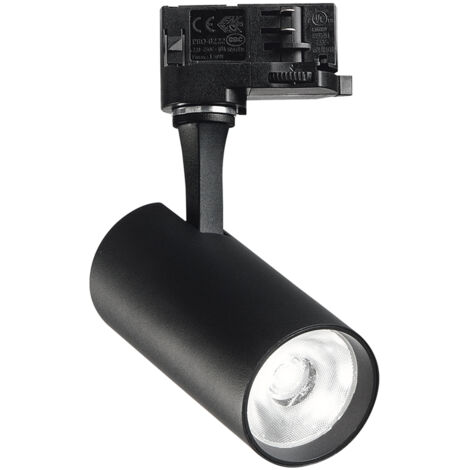 Illuminazione A Binario Contemporaneo Fox Alluminio Nero Led 15W 4000K Ip20