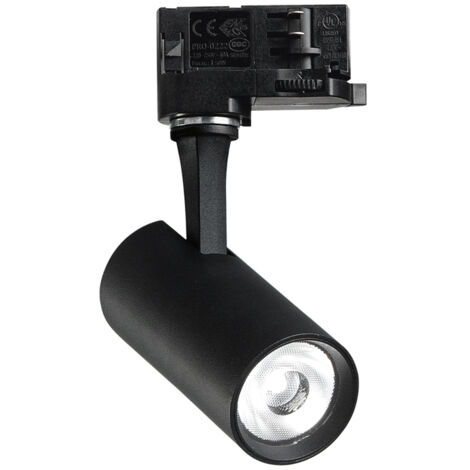 Illuminazione A Binario Contemporaneo Fox Alluminio Nero Led 8W 4000K Ip20