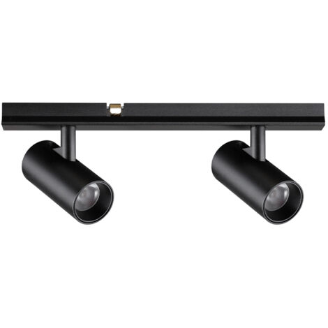 Illuminazione A Binario Moderna Stick Alluminio Nero Led 6W 3000K Ip20