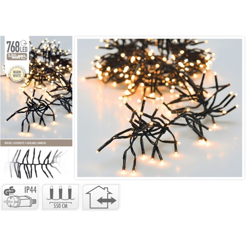 Illuminazione a cluster LED natalizia 5,5 M 768