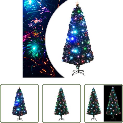 Illuminazione a LED -  Albero di Natale Preilluminato con Supporto e LED 180 cm Fibra Ottica