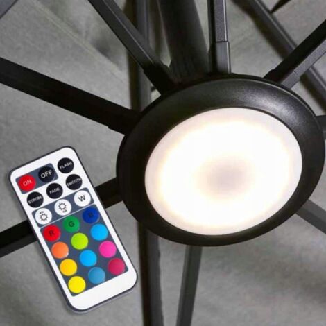 Illuminazione a LED per ombrelloni da giardino PLATINUM nero Homms
