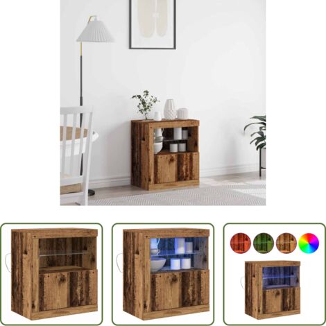 Illuminazione ambientale - Madia LED Marrone 60,5 x 37 x 67 cm Legno multistrato