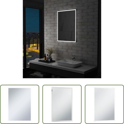 Illuminazione da bagno -  Specchio da Parete a LED per Bagno 60x80 cm