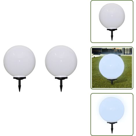 Illuminazione da giardino - vidaXL Lampade da Sentiero 2 pz LED 50 cm con Picchetto - Lampioncini per sentieri