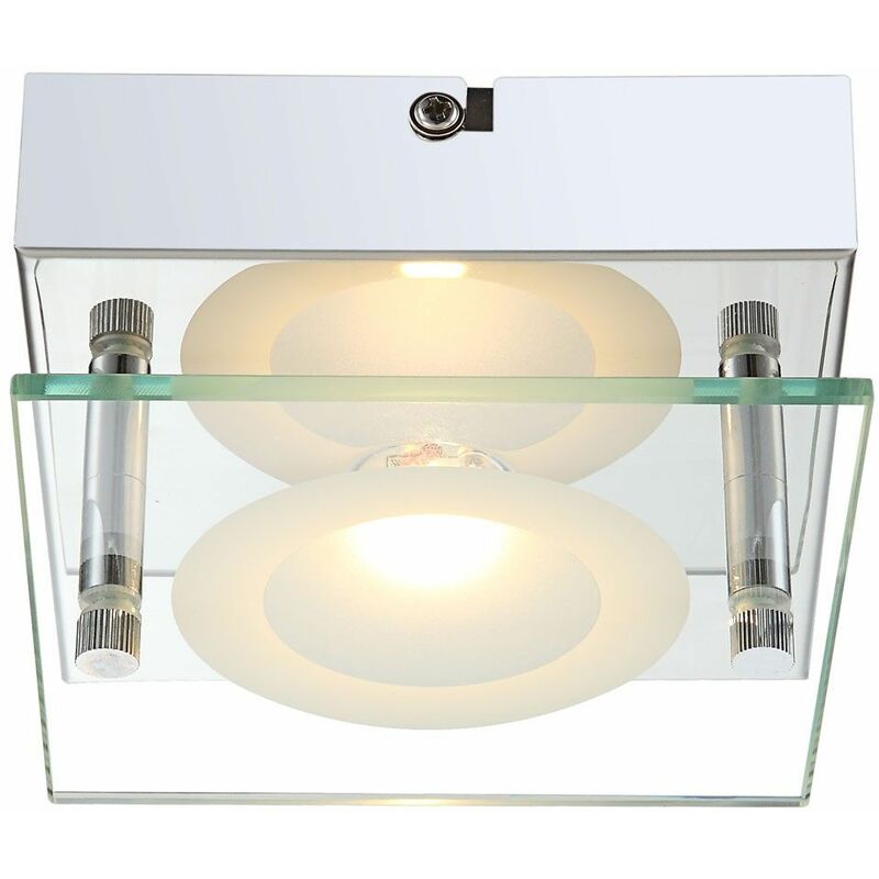 Image of Lampada da parete a led 5 watt lampada da parete in vetro cromato illuminazione Globo 4941200-1