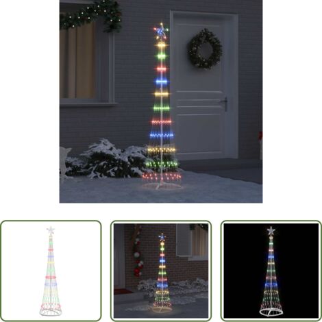 Illuminazione dinamica -  Albero di Natale LED Multicolore 51 x 51 x 190 cm Metallo