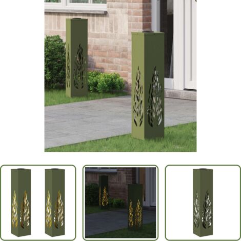Illuminazione esterna -  Faro LED solare per sentieri 2 pcs Verde oliva