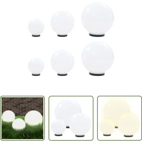 Illuminazione esterna -  Set Lampade a LED Sferiche 6 pz 20/30/40 cm in PMMA