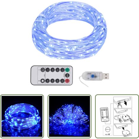 Illuminazione festiva -  Stringa LED con 150 Luci LED Blu 15 m