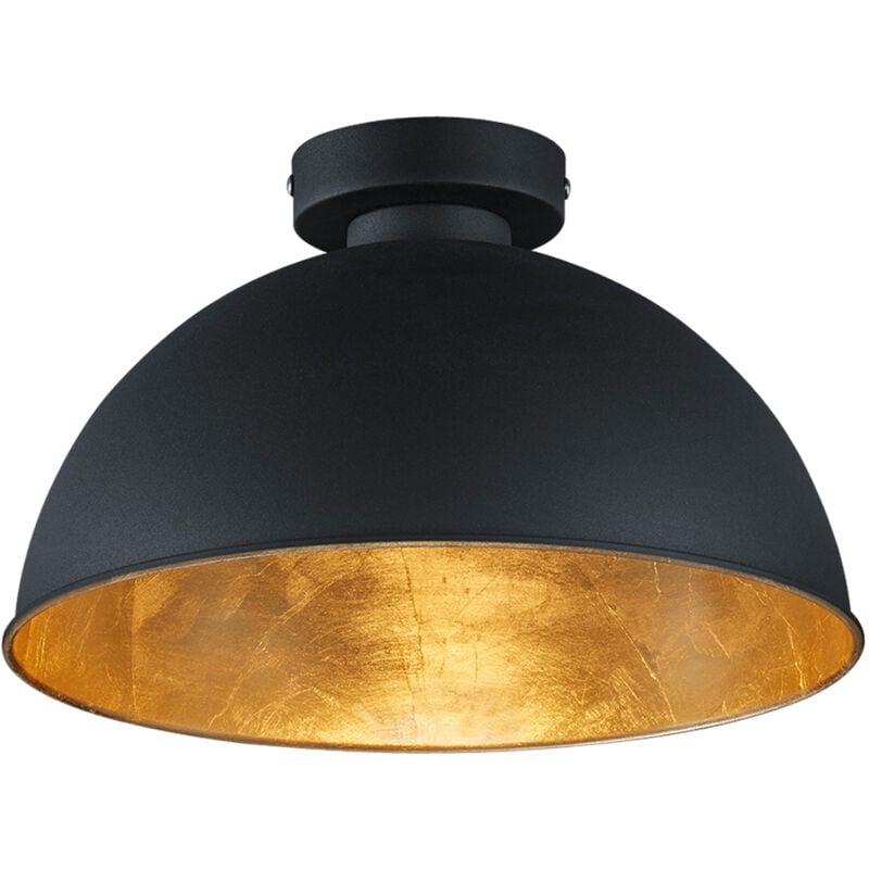 Trio - jimmy plafoniera metallo nero + oro D.31CM 1 luce attacco E27