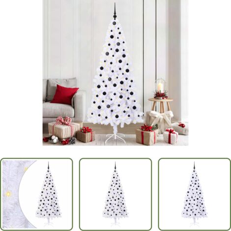 Illuminazione LED -  Albero di Natale artificiale Bianco 210 cm PVC e Acciaio
