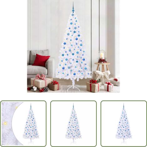 Illuminazione LED -  Albero di Natale artificiale Bianco 210 cm PVC e Acciaio