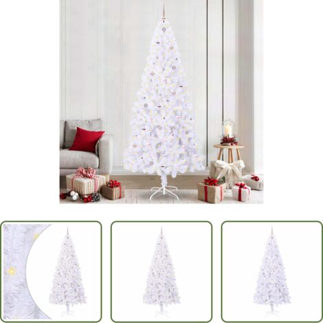 Illuminazione LED -  Albero di Natale artificiale Bianco 240 cm PVC e Acciaio