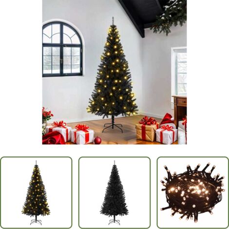 Illuminazione LED -  Albero di Natale con 300 LED con supporto Nero 180 cm PVC