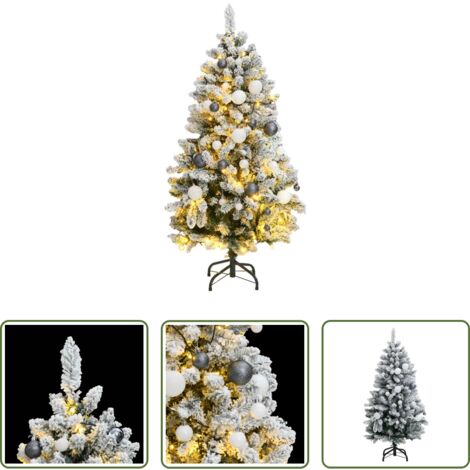 Illuminazione LED -  Albero Natale Incernierato con 150 LED e Palline 150 cm
