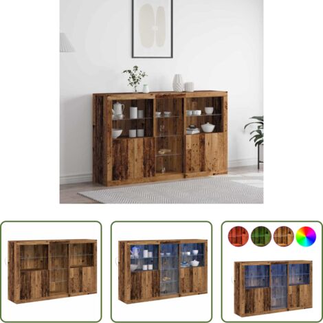 Illuminazione LED -  Madia LED Legno vecchio 162 x 37 x 100 cm Legno multistrato