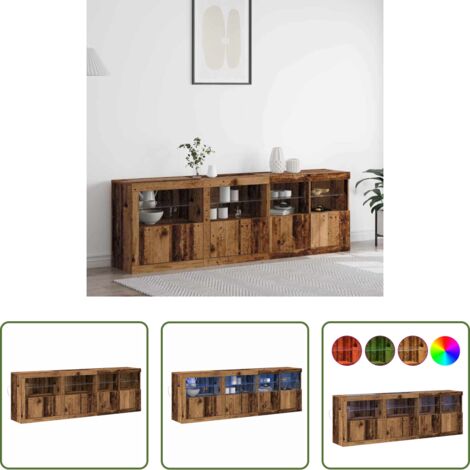 Illuminazione LED -  Madia LED Legno vecchio 202 x 37 x 67 cm Legno multistrato