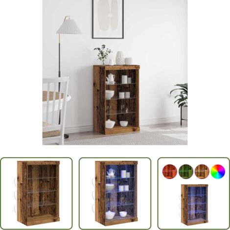 Illuminazione LED -  Madia LED Legno vecchio 60,5 x 37 x 100 cm Legno multistrato