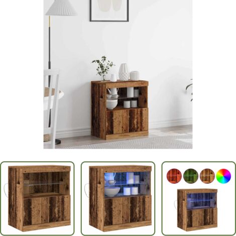 Illuminazione LED - Madia LED Marrone 60,5 x 37 x 67 cm Legno multistrato