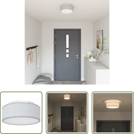 Illuminazione mirata -  Lampada da soffitto Grigio 30 x 30 x 13,5 cm Tessuto
