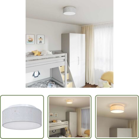 Illuminazione mirata -  Lampada da soffitto Grigio 30 x 30 x 13,5 cm Tessuto