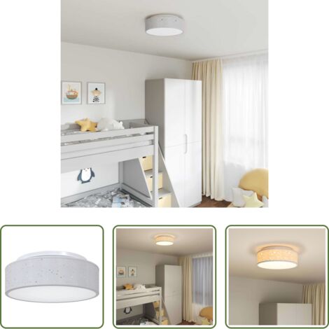 Illuminazione mirata -  Lampada da soffitto Grigio 38 x 38 x 13,5 cm Tessuto