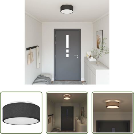 Illuminazione mirata -  Lampada da soffitto Nero 30 x 30 x 13,5 cm Tessuto