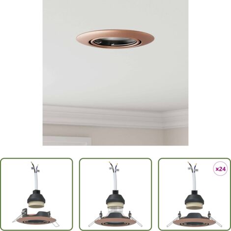 Illuminazione moderna -  Spotlight 24 pcs Rame 9 x 9 x 2.5 cm Metallo