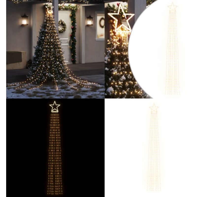 Illuminazione per Albero di Natale 320 LED Bianco Caldo 375 cm - Luci di Natale - Luci natalizie