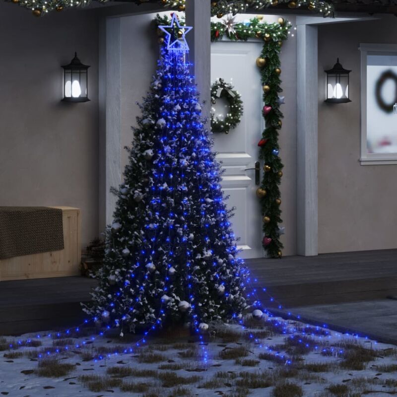 Image of Maisonchic - Decorazione Natalizia, Illuminazione per Albero di Natale 320 led Blu 375 cm vidaXL 4074