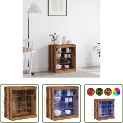 Illuminazione RGB -  Madia LED Legno vecchio 60,5 x 37 x 67 cm Legno multistrato