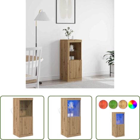 Illuminazione RGB -  Madia LED Rovere artigianale 41 x 37 x 100 cm Legno multistrato