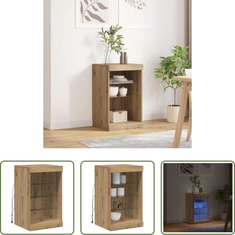 Illuminazione RGB -  Madia LED Rovere artigianale 41 x 37 x 67 cm Legno multistrato