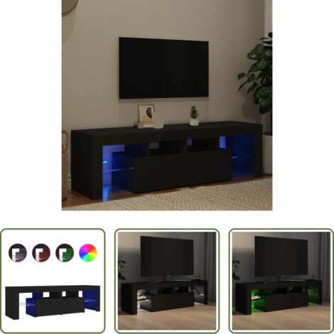 Illuminazione RGB -  Mobile Porta TV con Luci LED Nero 140x36,5x40 cm