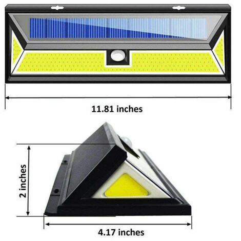 Illuminazione solare per esterni 180COB Lampada solare da giardino Illuminazione decorativa per esterni Lampada solare da parete a induzione del corpo umano 1 confezione 180COB