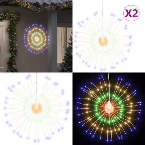Illuminazioni di Natale Galassia 140 LED 2pz Multicolore 17 cm - Luci di Natale - Luci galassia