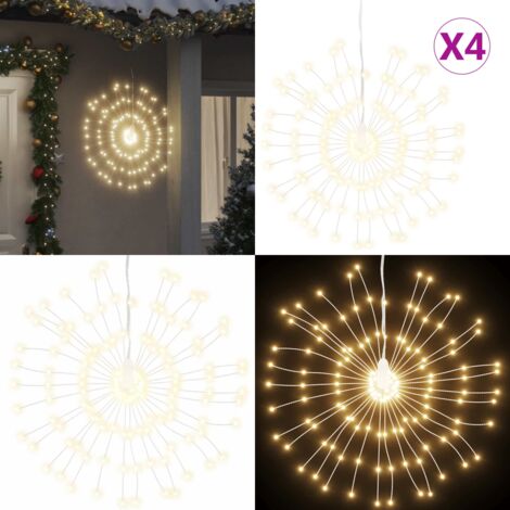 Illuminazioni di Natale Galassia 140 LED 4pz Bianco Caldo 17 cm - Luci natalizie - Luci a galassia