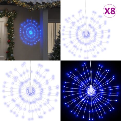 Illuminazioni di Natale Galassia 140 LED 8pz Blu 17 cm - Luci natalizie - Luci a galassia