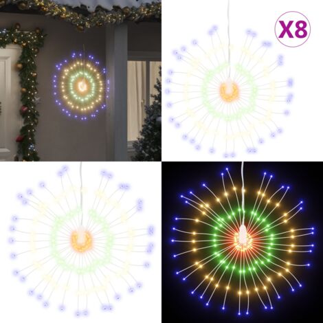 Illuminazioni di Natale Galassia 140 LED 8pz Multicolore 17 cm - Luci galassia - Luci LED