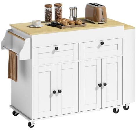 îlot central cuisine avec plateau extensible, desserte de cuisine